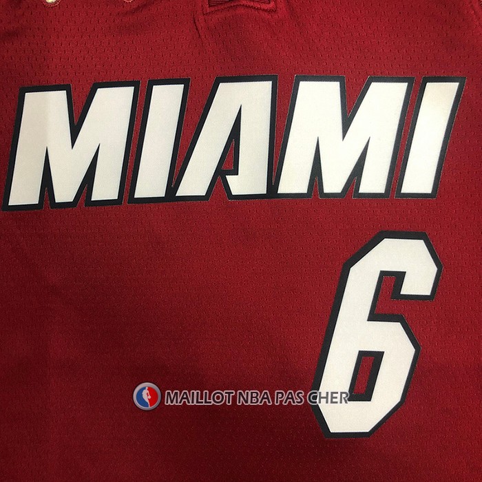 Maillot Miami Heat LeBron James NO 6 Statement 2020-21 Rouge